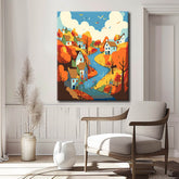 Painting by Numbers Village by The River